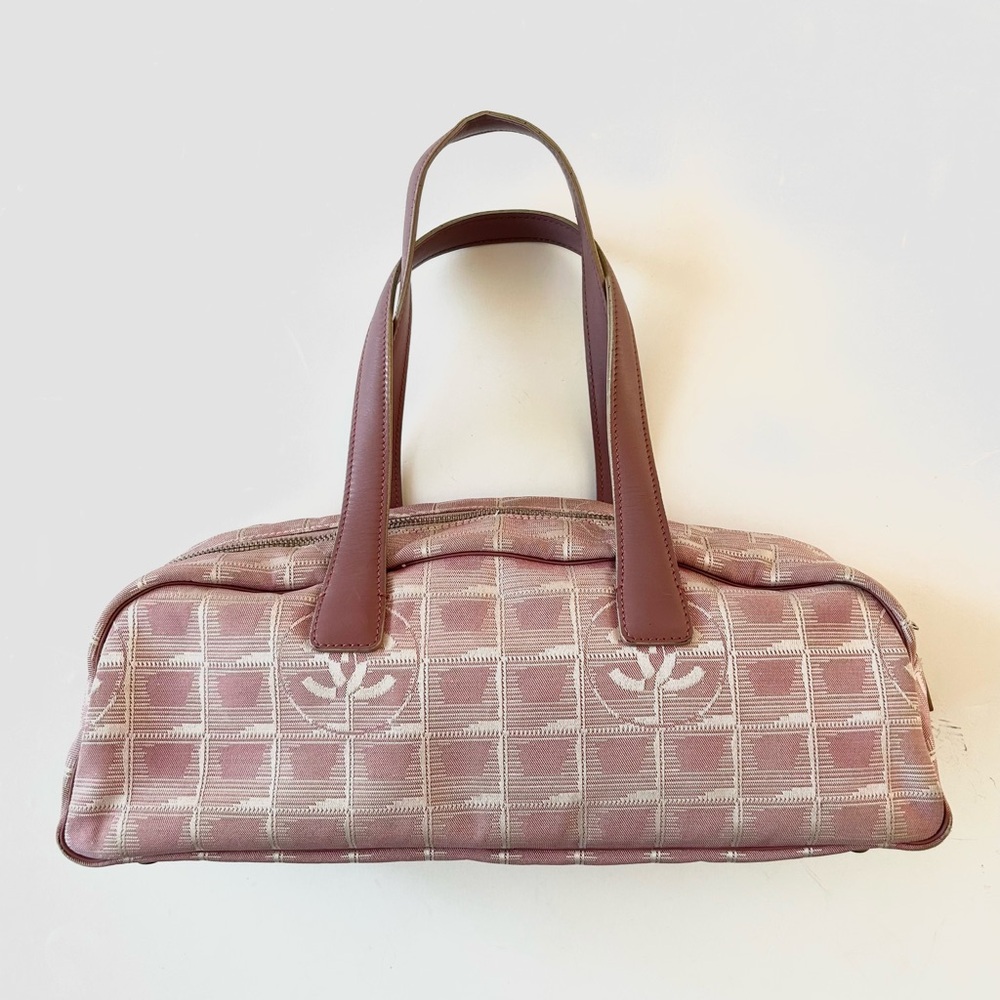 Chanel Travel Line Pink Bowler Boston Bag